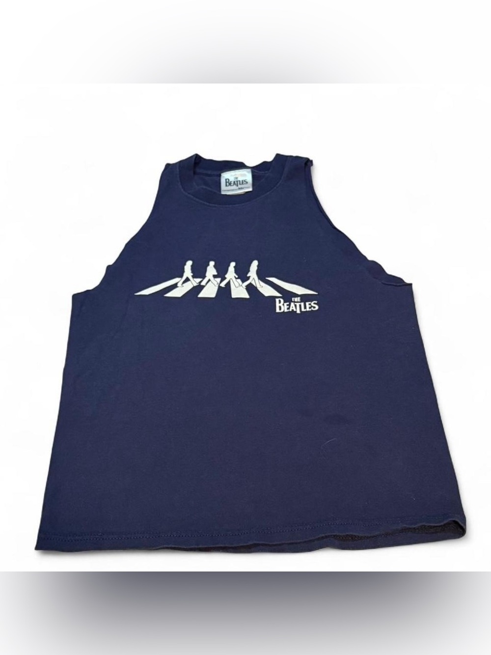 The Beatles Navy Logo DIY tank top